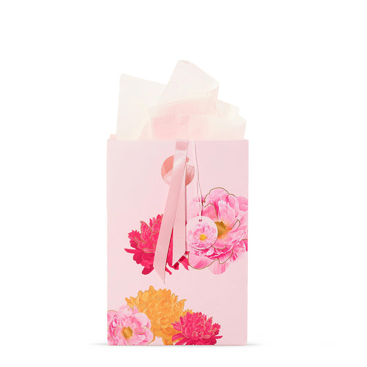Pink Peony Floral Gift Bag 96xa5