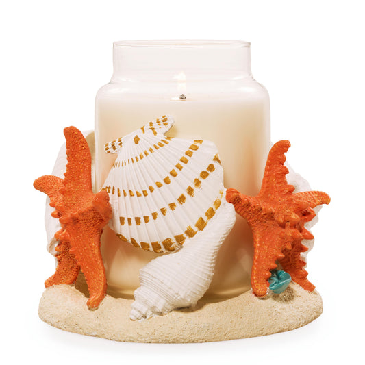 Seashell Jar Candle Holder tut65
