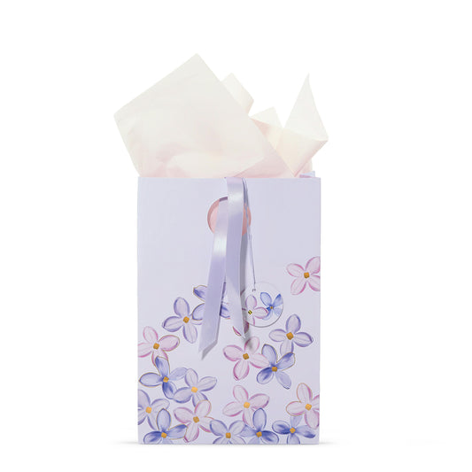 Purple Lilac Floral Gift Bag 5ny2t